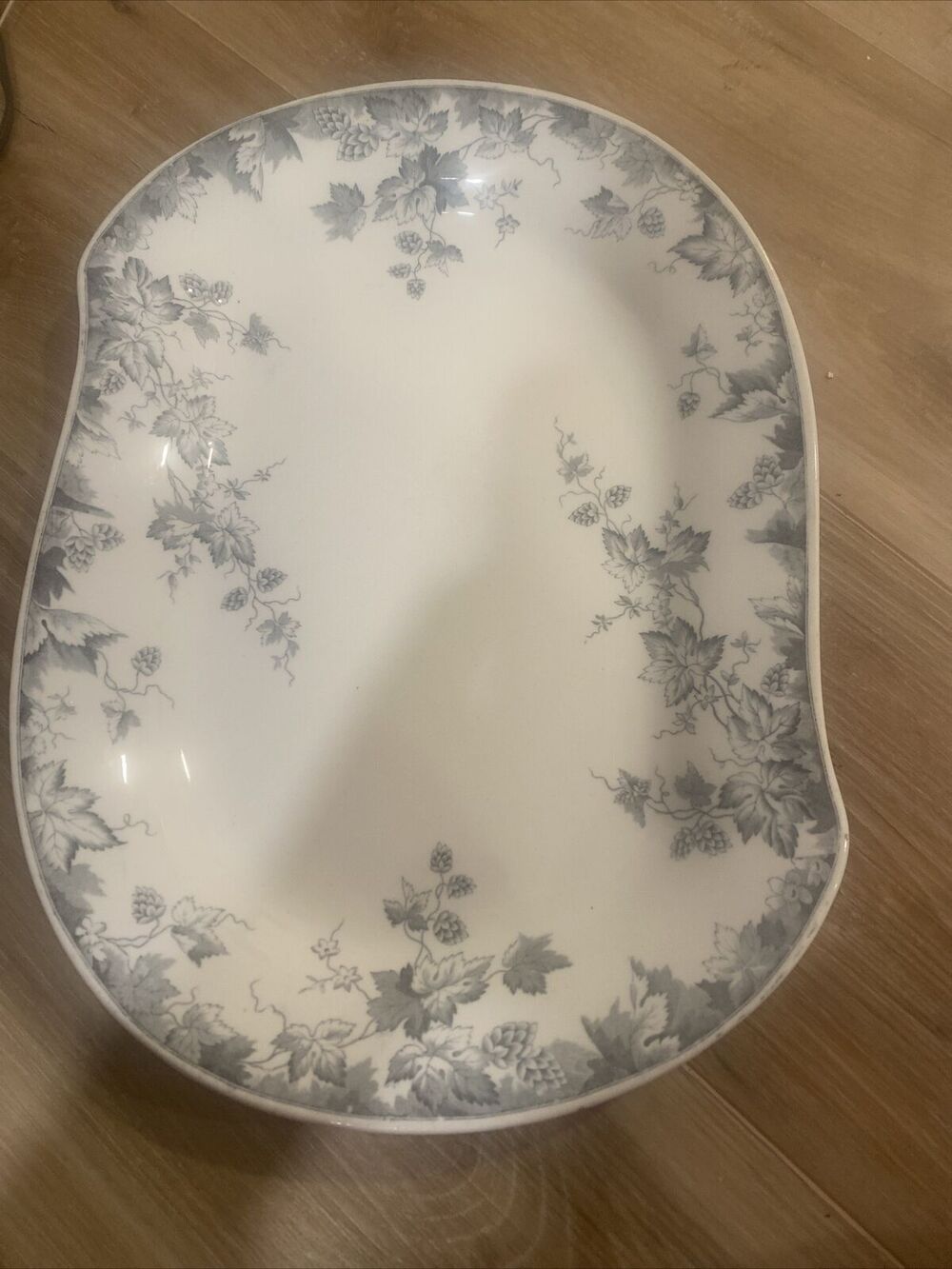 Johnson Brothers Semi Porcelain Serving Platter 14x10 Hop England Blue Gray
